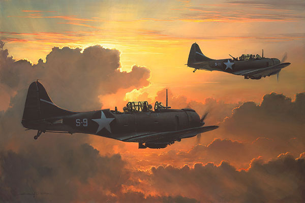 "Dauntless: Rising to the Sun" - William S. Phillips - VS-5 SBD-3 Art